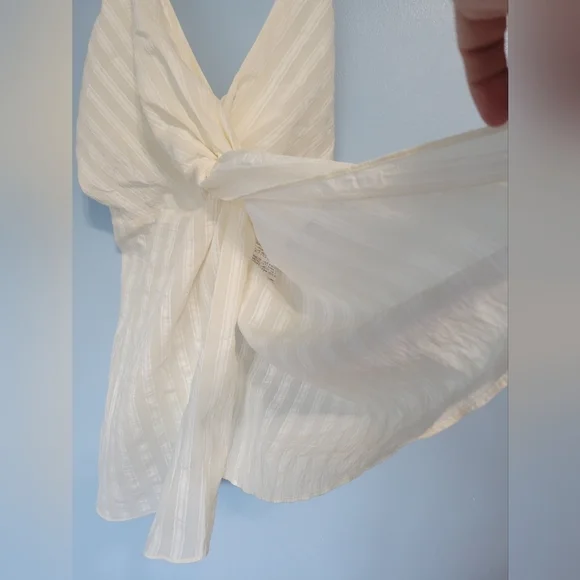 Zara Knotted Stripe Tunic Top Size XL - Picture 2 of 11